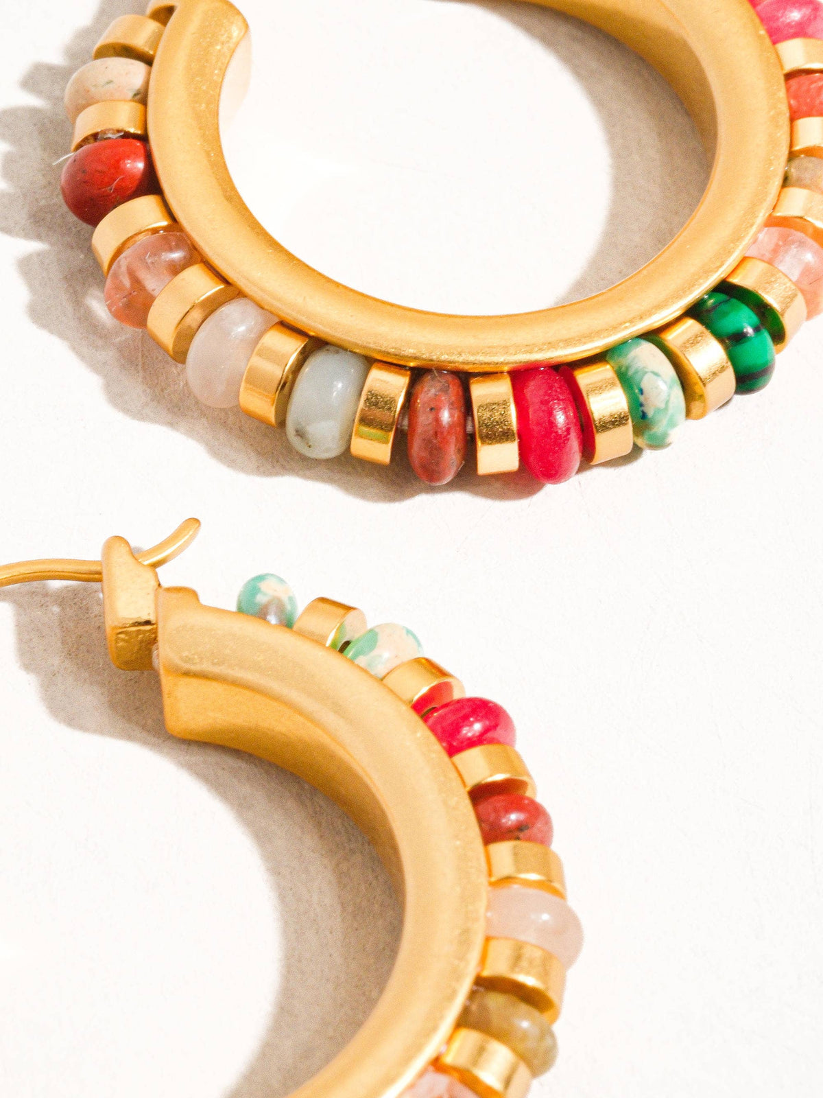 Capri 18K Gold Earring: Multi-Colored