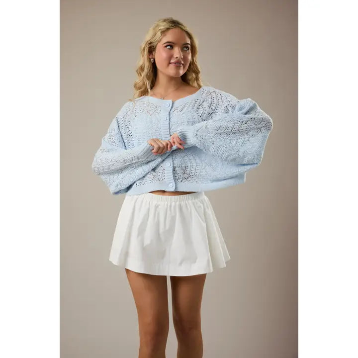 Long Sleeve Crochet Cardigan