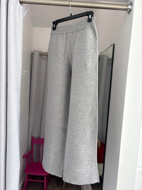 Angela Mara - Straight Knit Pants Grey