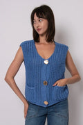 Benedette Blue Crew Neck