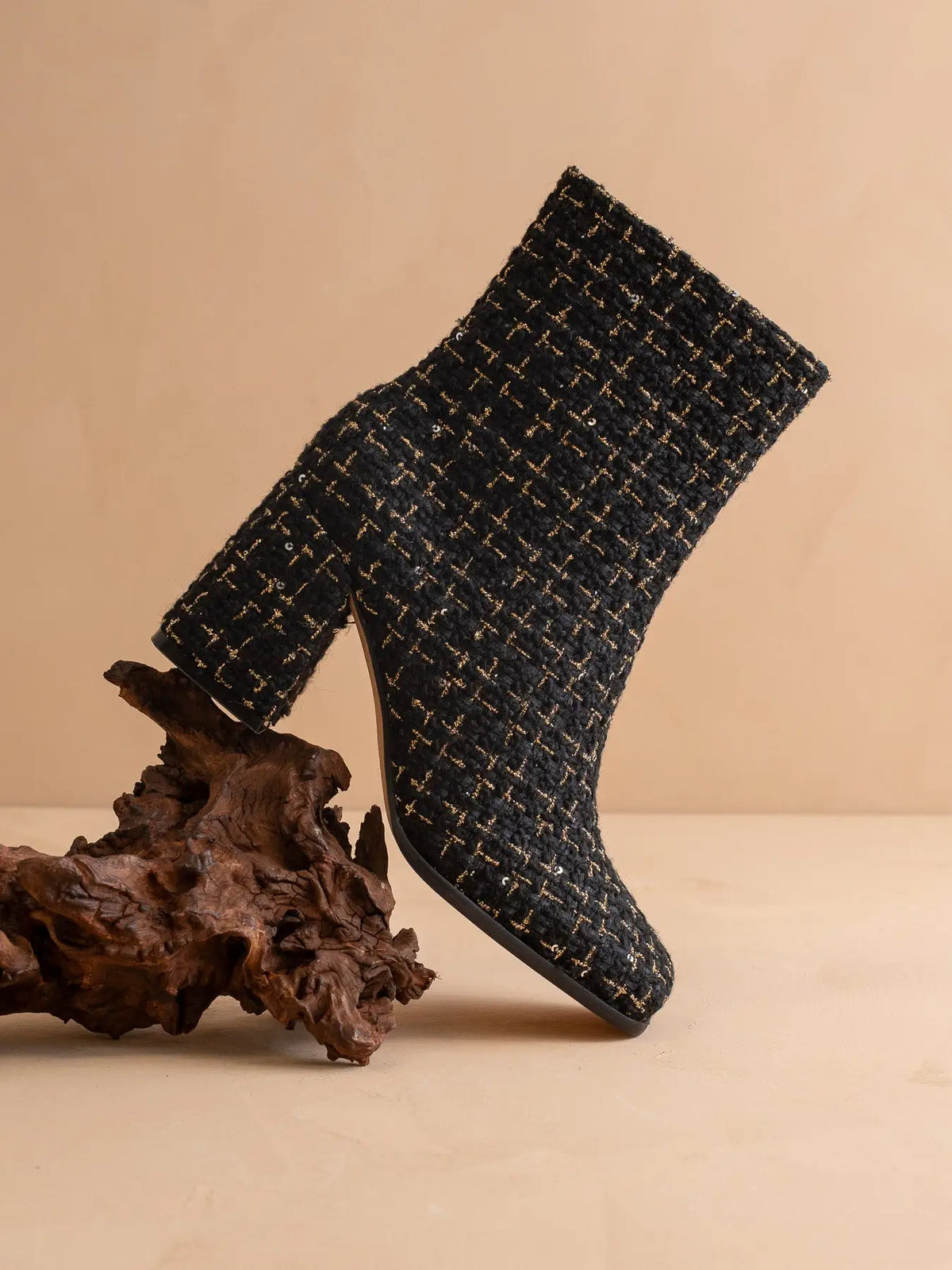 The Demi - Black Tweed Boot