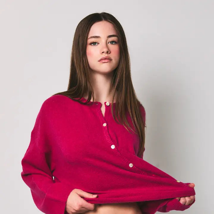Long Sleeve Crew Neck Cardigan