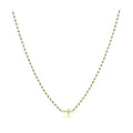 Elsa Side Cross Necklace