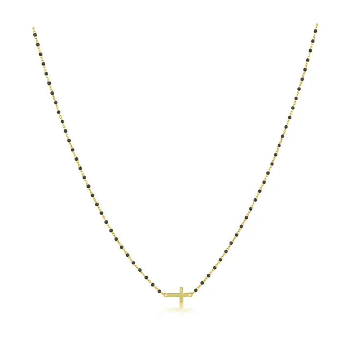 Elsa Side Cross Necklace