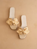 The Ginny | Natural Textured Bow Slide