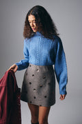 ICHI Grey Bling Skirt