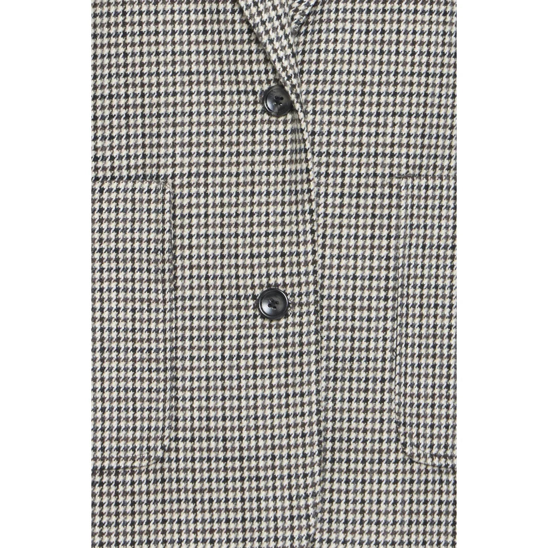 ICHI Grey Checkered Blazer