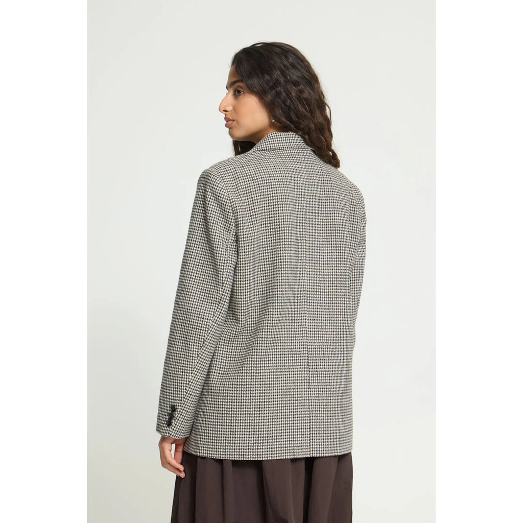 ICHI Grey Checkered Blazer
