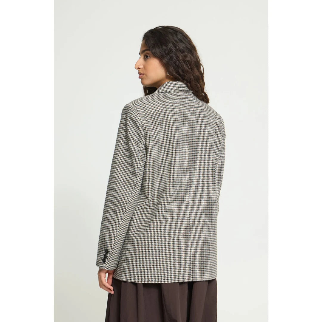 ICHI Grey Checkered Blazer