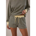 Mid Rise Stripe Shorts