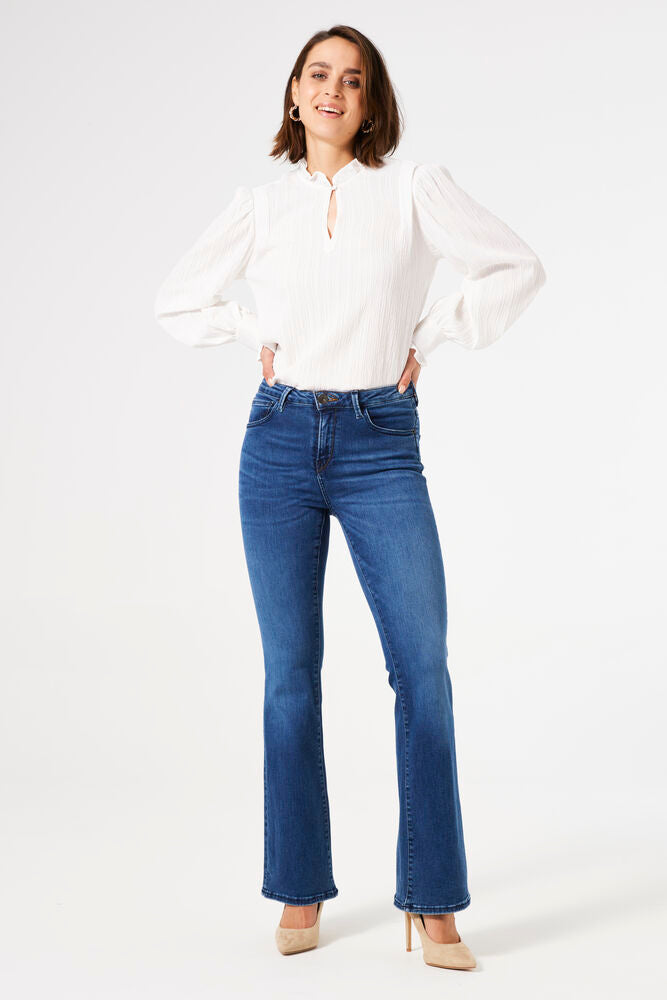 Garcia Celia Flare Jeans - Dark Denim