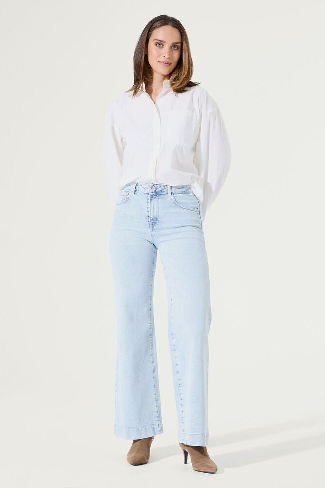 Garcia Celia Wide Jeans - Light Used with sparkle