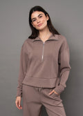 MAYURA SOFT KNIT HALF ZIP