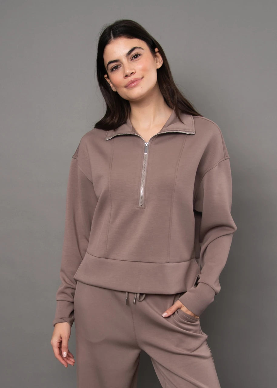 MAYURA SOFT KNIT HALF ZIP