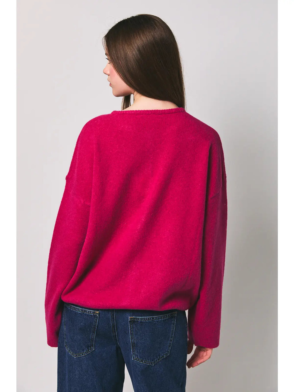 Long Sleeve Crew Neck Cardigan