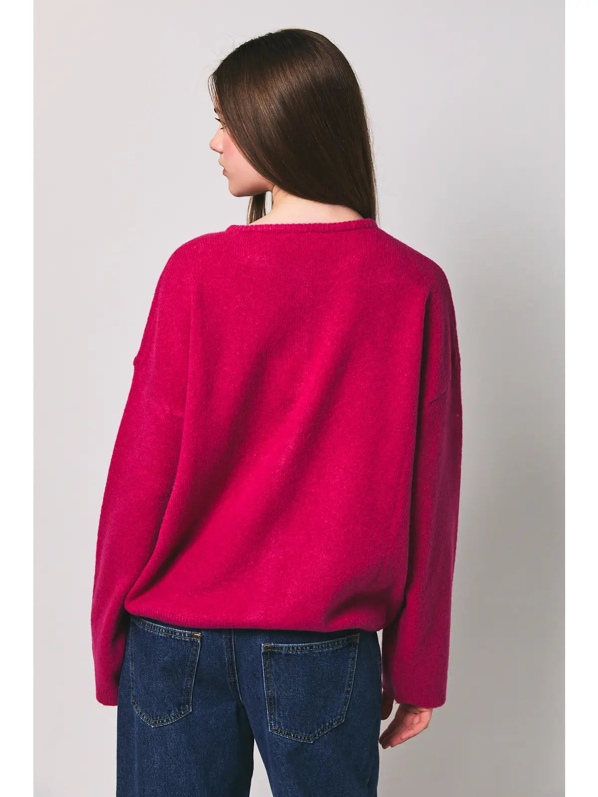 Long Sleeve Crew Neck Cardigan