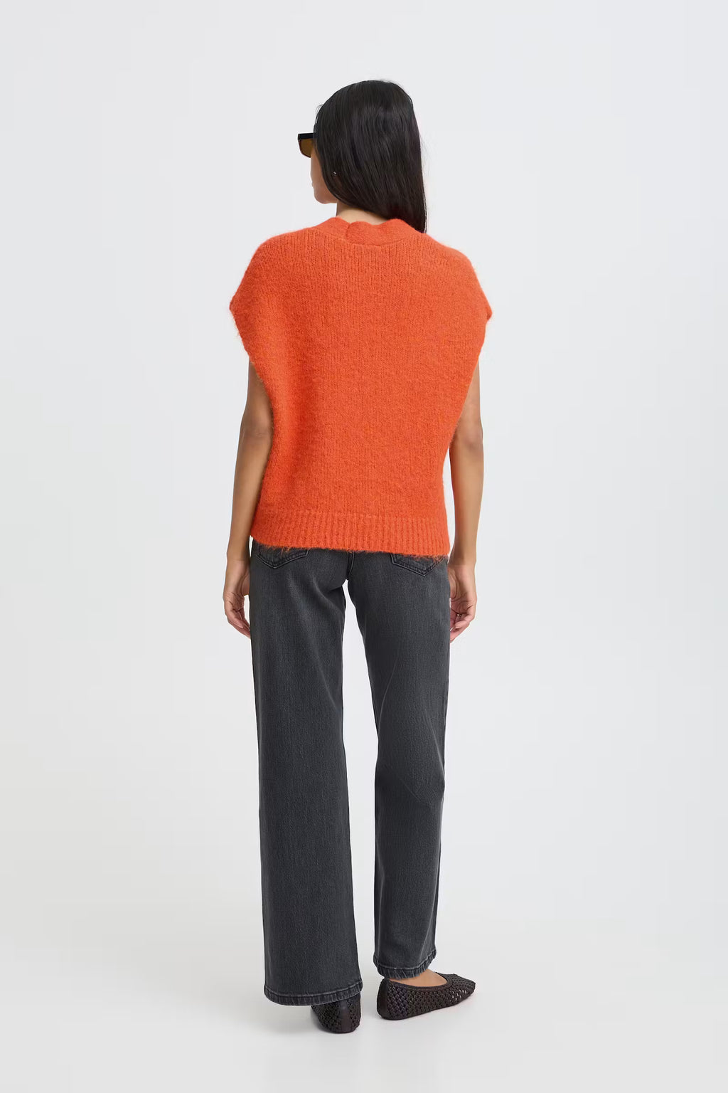B. Young Millers Button Up Vest - Orange