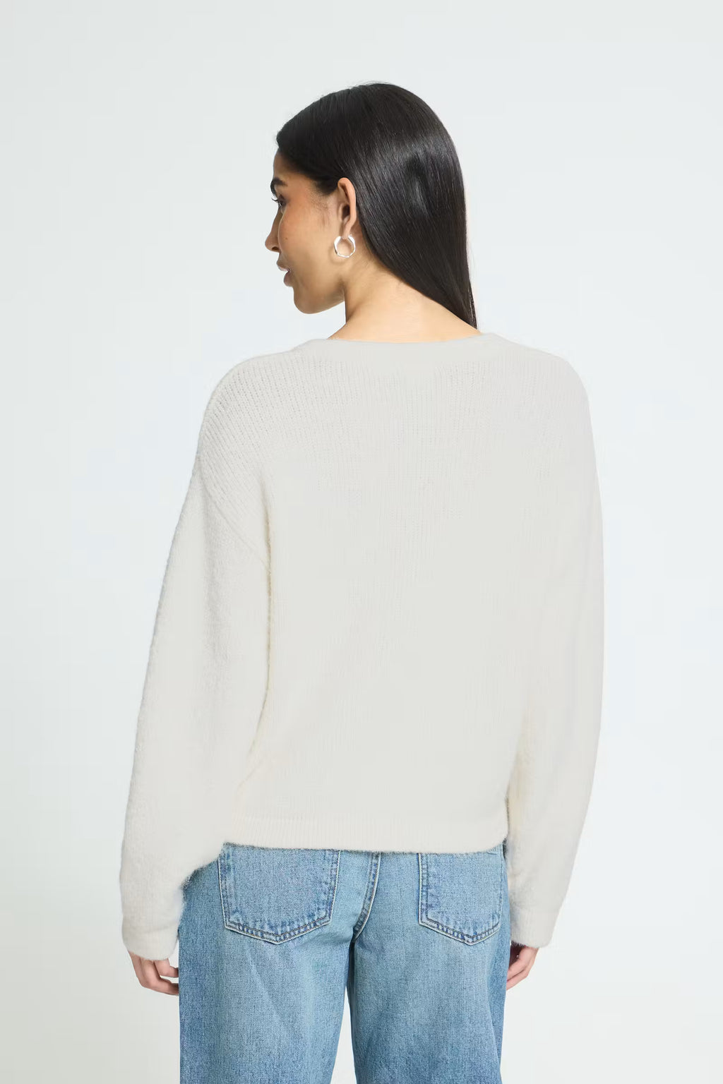ICHI White Tie Up Cardigan