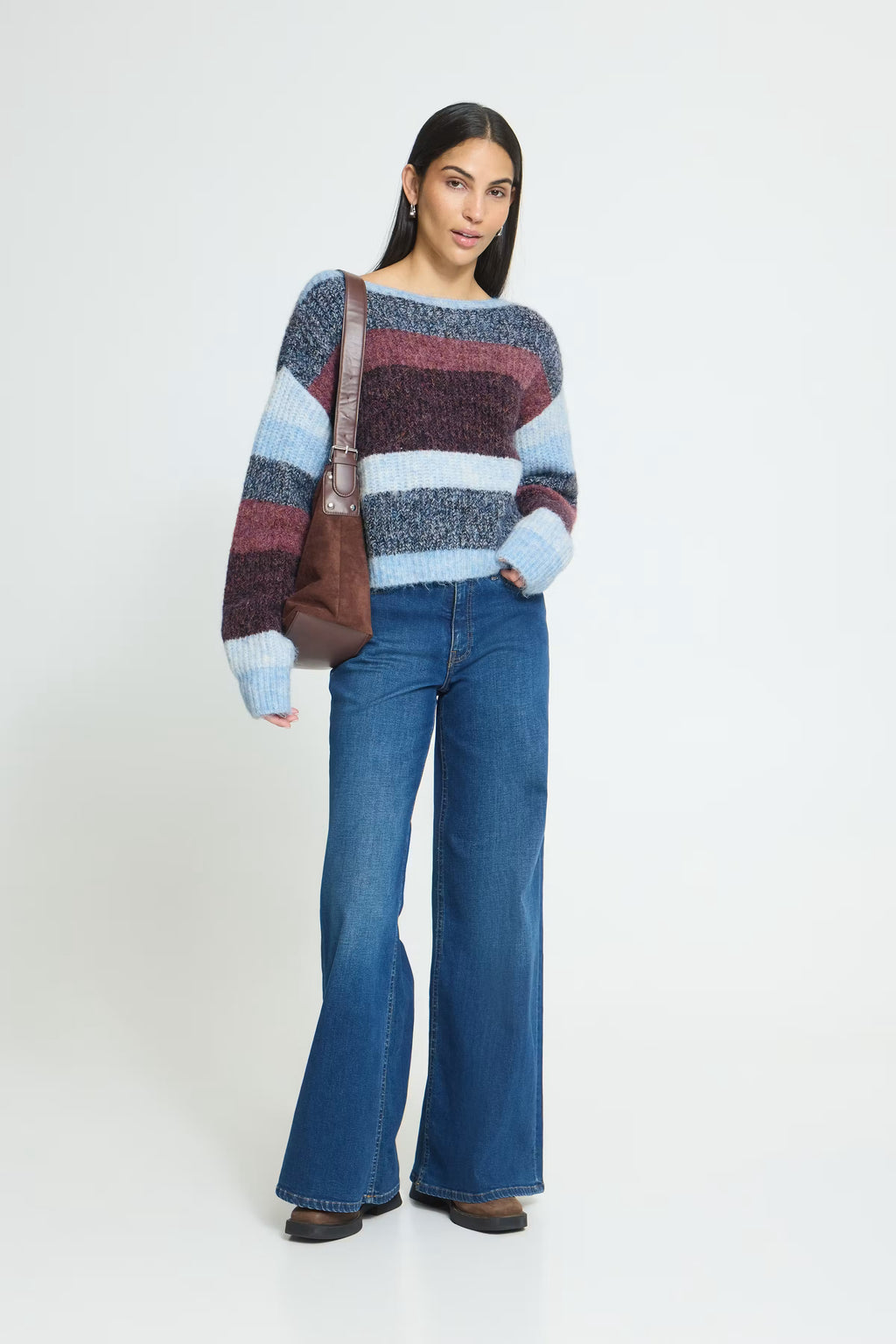 ICHI Blue Multi Sweater