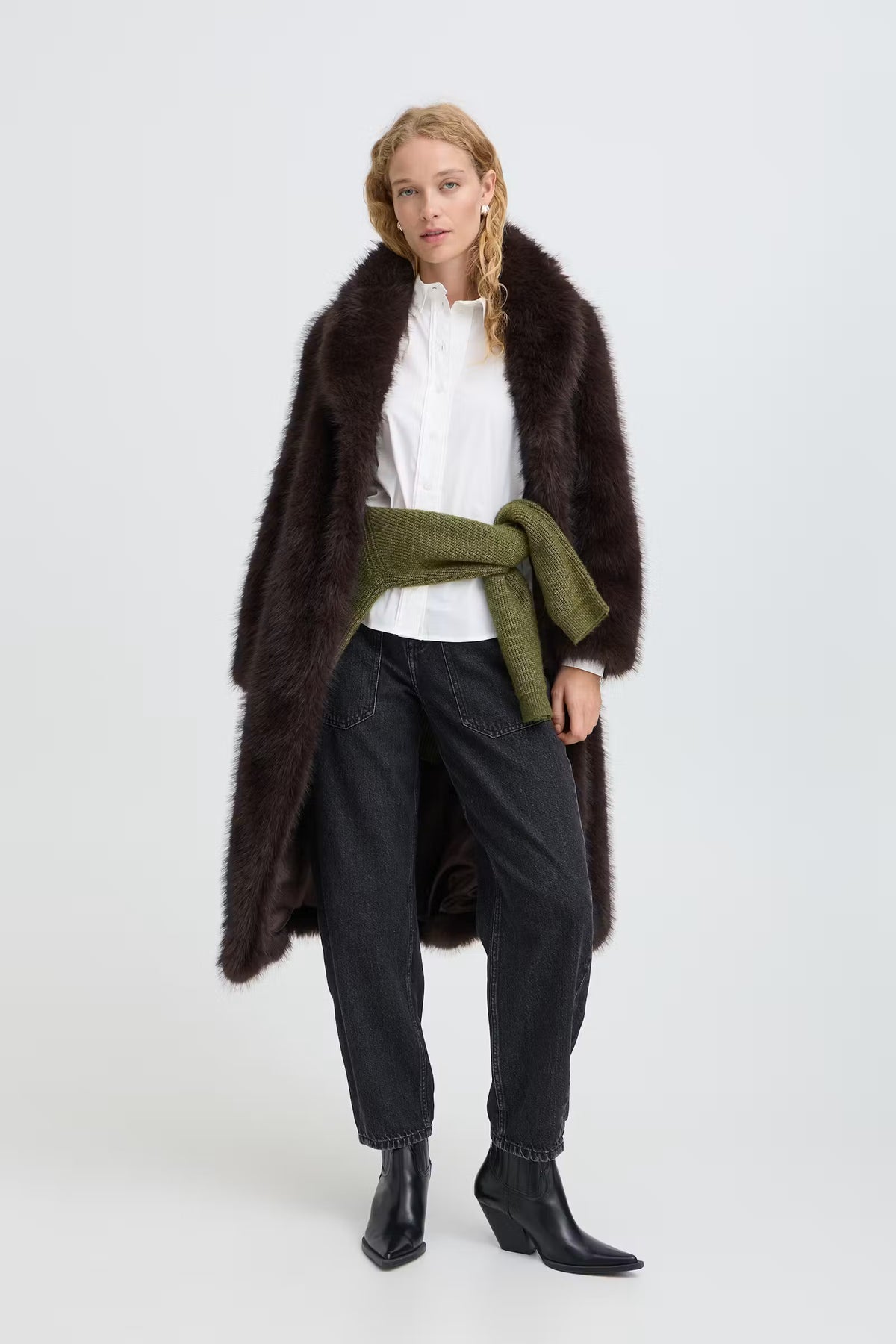 B. Young Faux Fur Chocolate Coat
