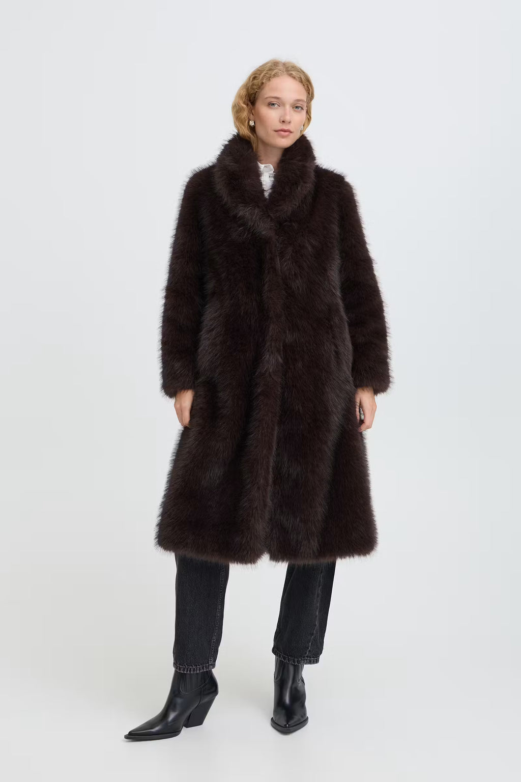 B. Young Faux Fur Chocolate Coat