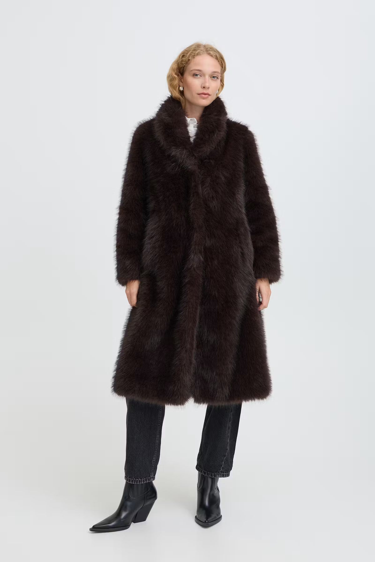 B. Young Faux Fur Chocolate Coat