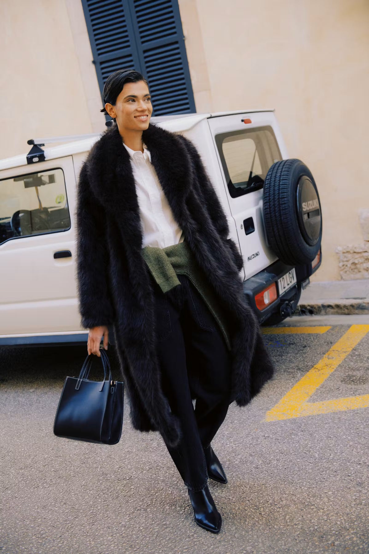 B. Young Faux Fur Chocolate Coat