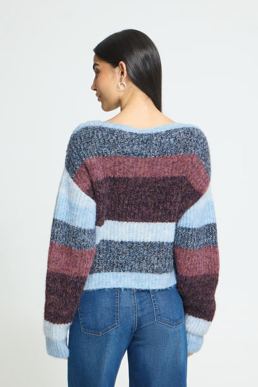 ICHI Blue Multi Sweater