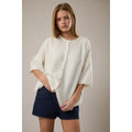 Short Sleeve Crew Neck Sweater
