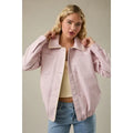 Faux Leather Jacket with Blanket Stitch