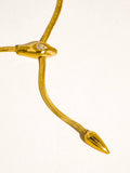 18K Gold Non-Tarnish Serpent Necklace: Yellow Gold