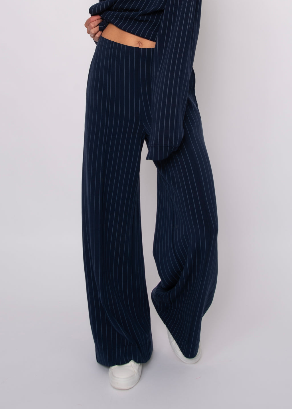 PHOEBE STRIPED SOFT KNIT PANTS