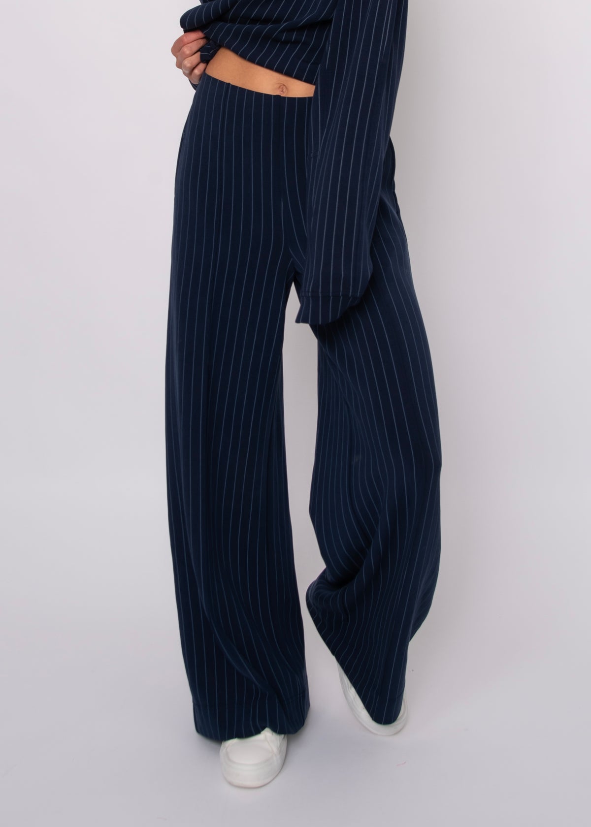 PHOEBE STRIPED SOFT KNIT PANTS