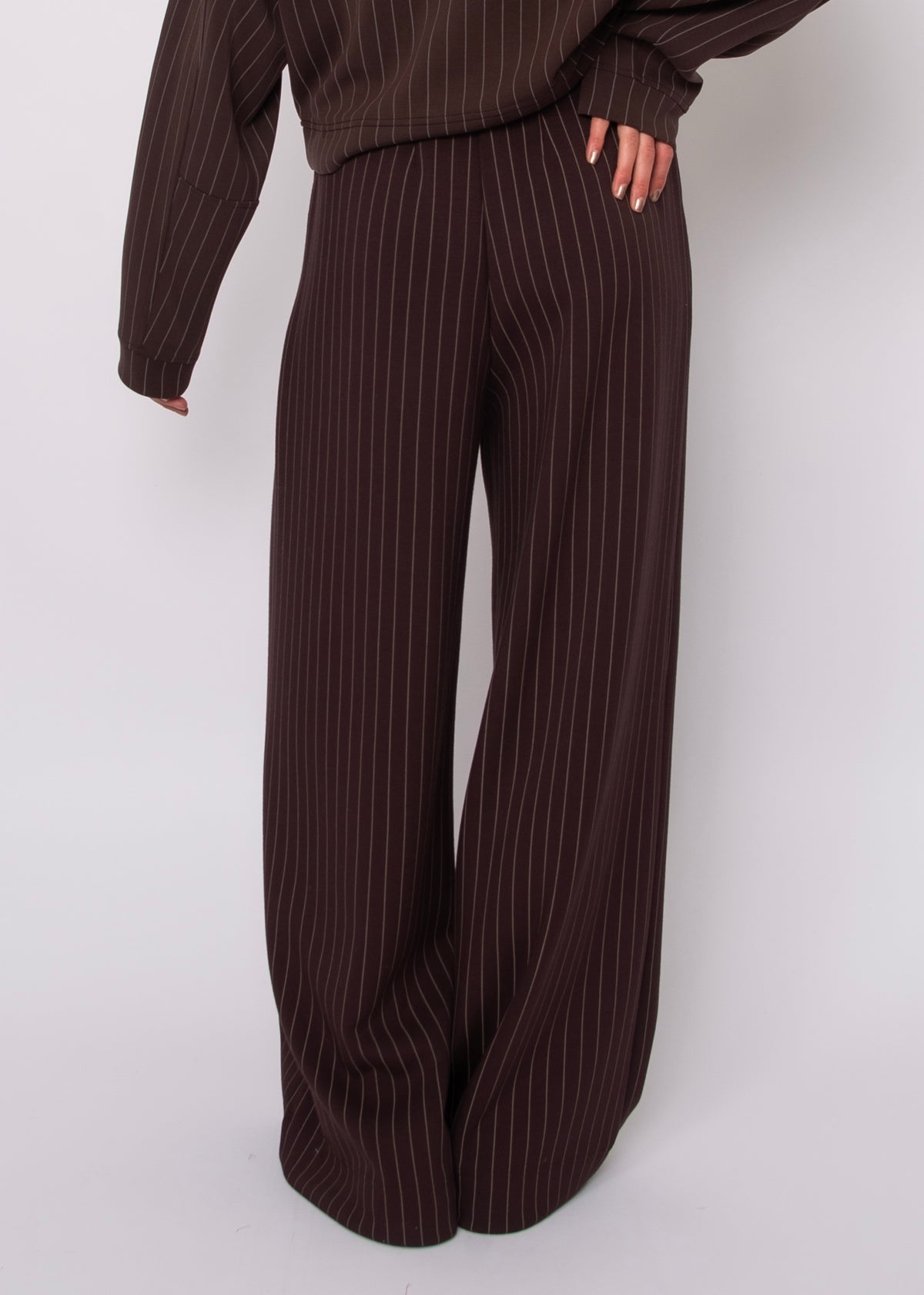 PHOEBE STRIPED SOFT KNIT PANTS