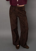 Perra Faux Suede Straight Pants