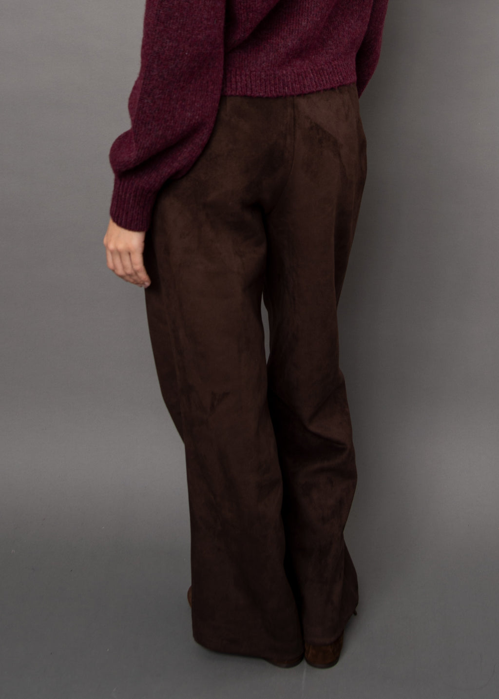 Perra Faux Suede Straight Pants
