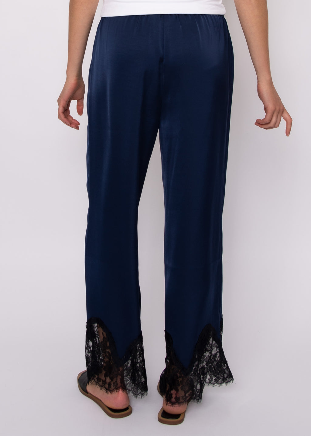 Valeriane Satin w/ Lace Trime Pants