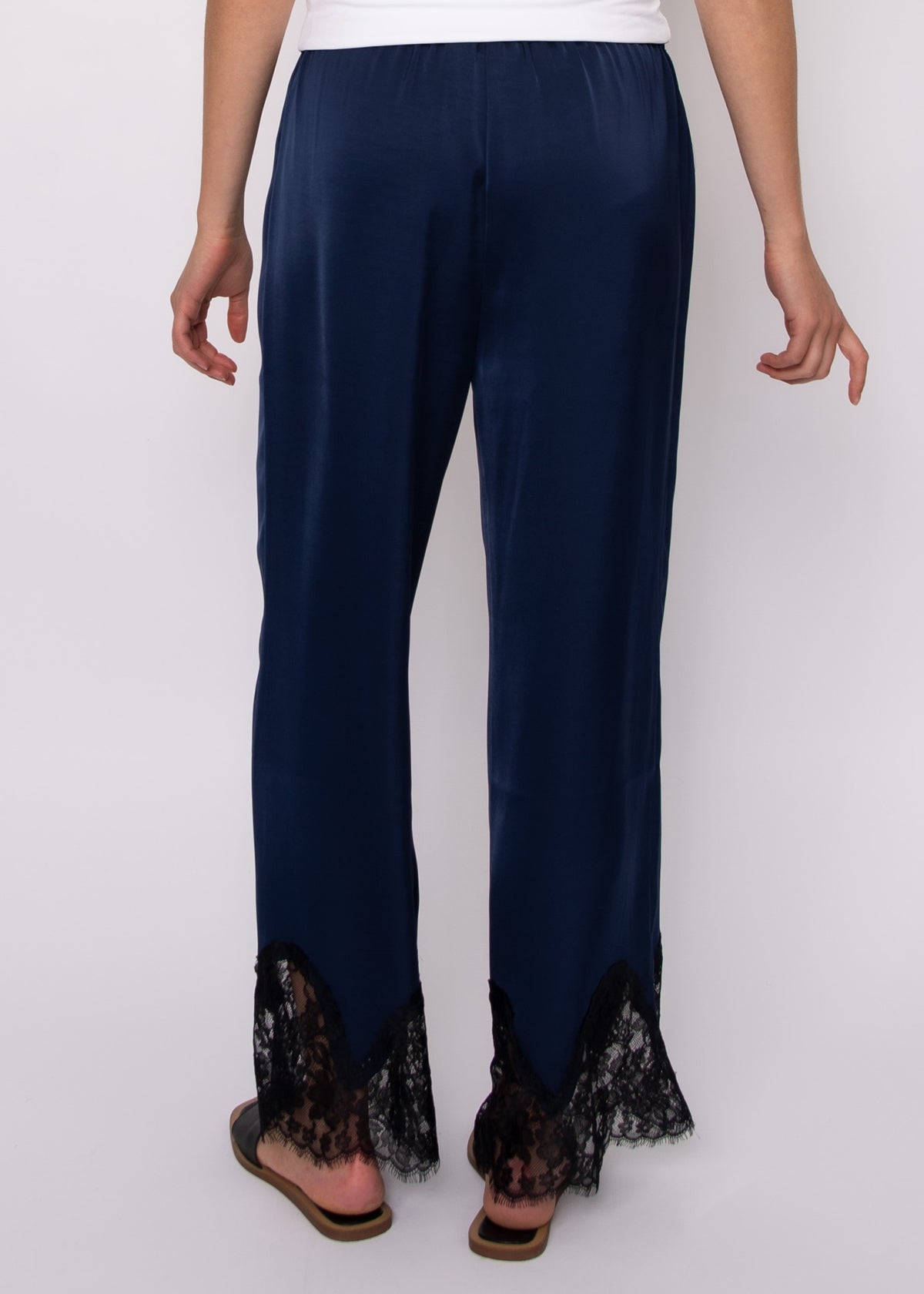Valeriane Satin w/ Lace Trime Pants