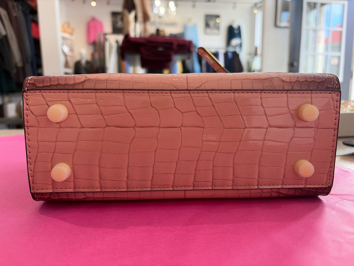 Inzi Two Tone Pink Croc Medium Kelly