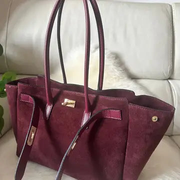 Mary Suede Burgundy