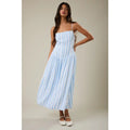Spaghetti Strap Drop Waist Lace Trim Detail Midi Dress