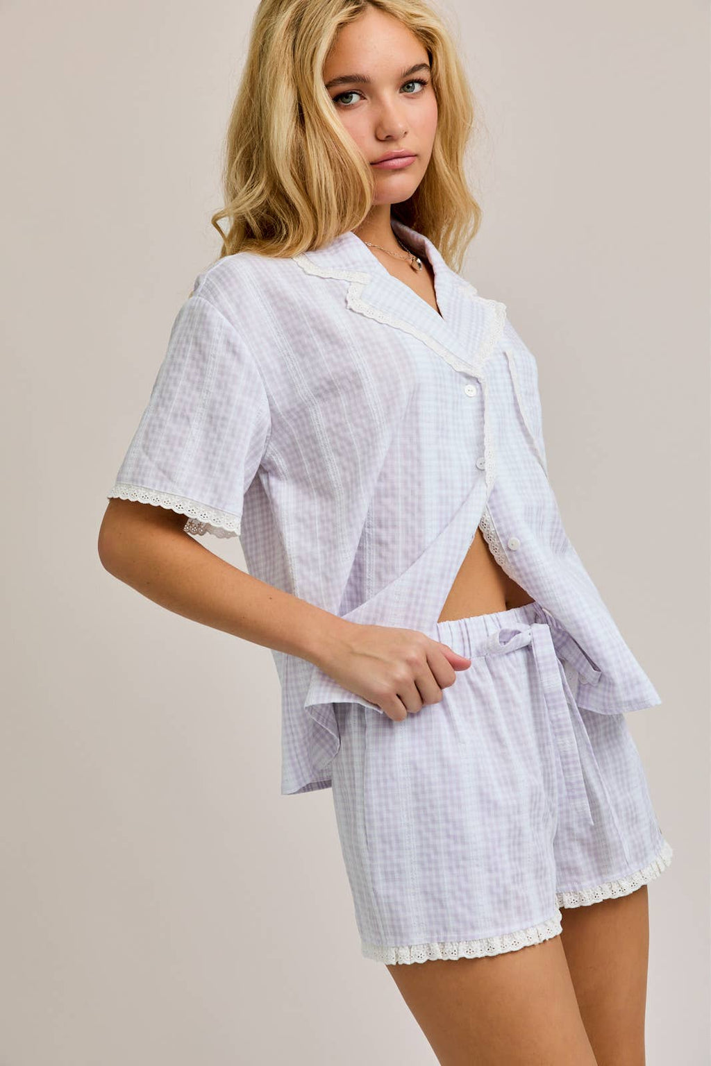 PAJAMA TOP WITH  PAJAMA SHORTS