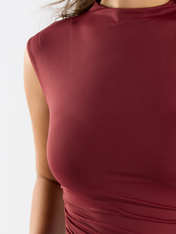 Second Skin - Yvette Funnel Neck Draped Top