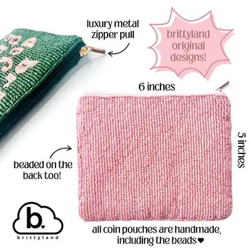 Large Beaded Coin Purse