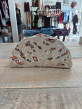 Inzi Metallic Clutch Silver