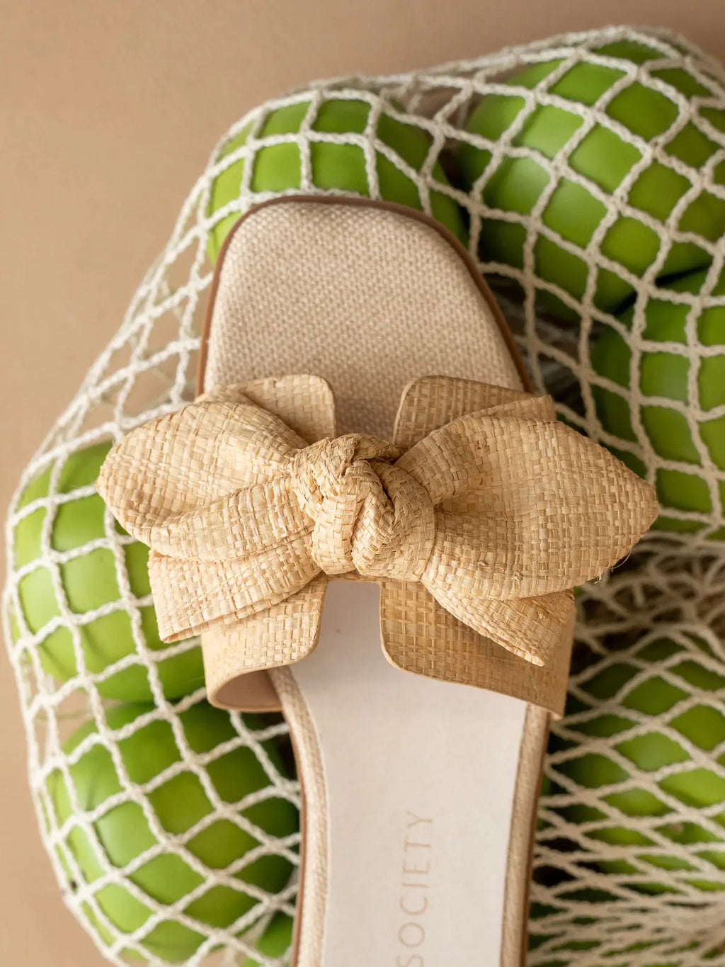 The Ginny | Natural Textured Bow Slide