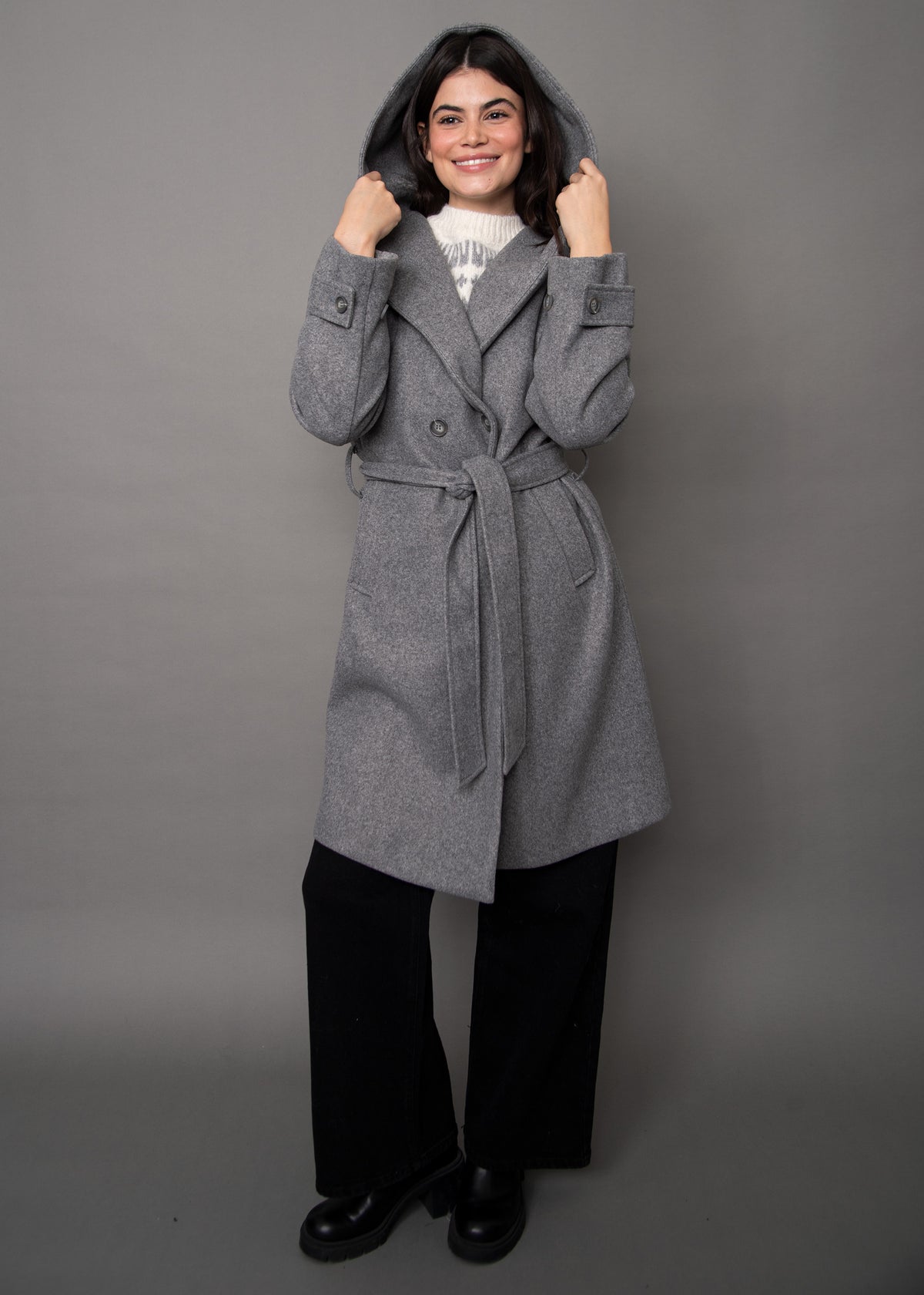 Saray Ladies Coat - Grey Melange