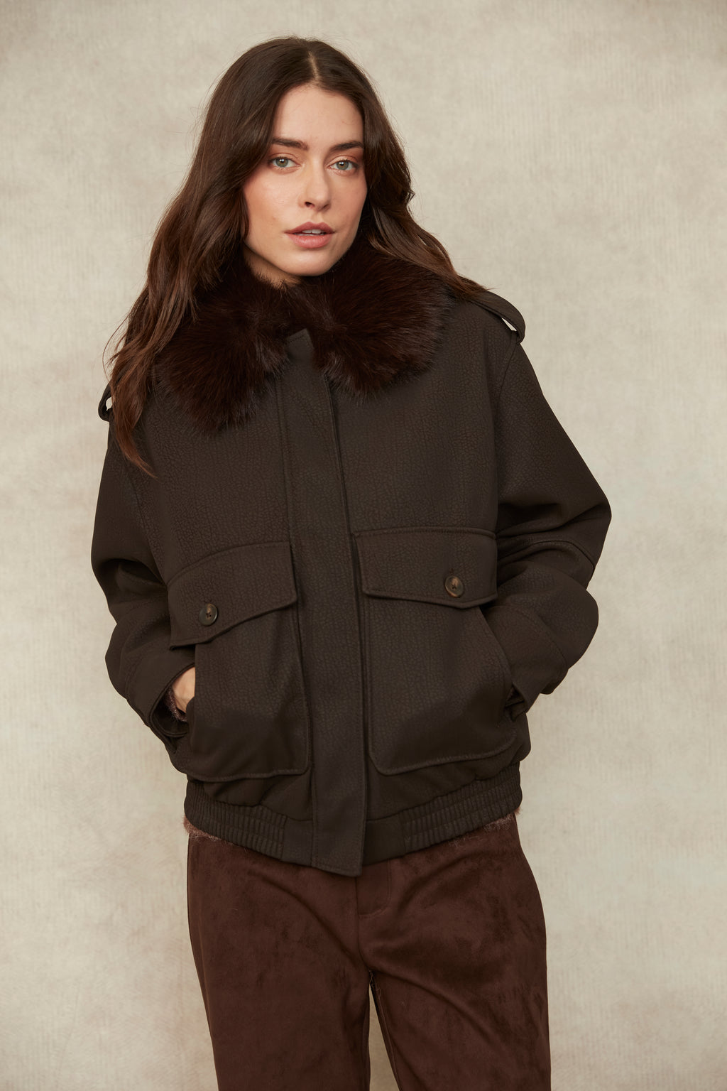 Mikaya Ladies Jacket - Brown