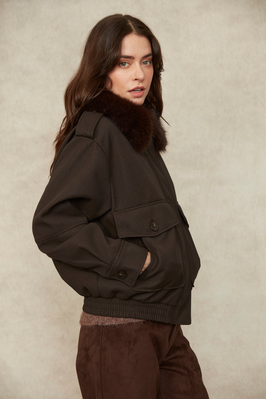 Mikaya Ladies Jacket - Brown