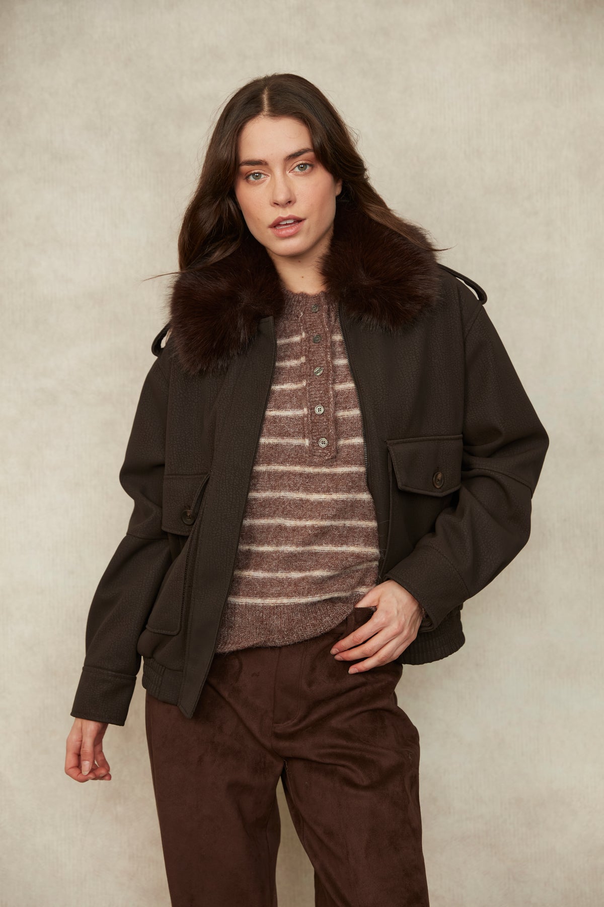 Mikaya Ladies Jacket - Brown